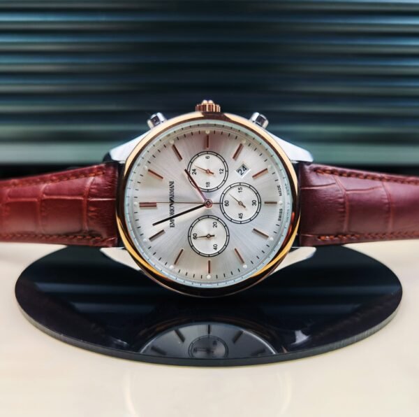 Armani ARMANI Dazzling Three Eyes Collection Six Hands Running Seconds Belt Men's Watch - Image 6