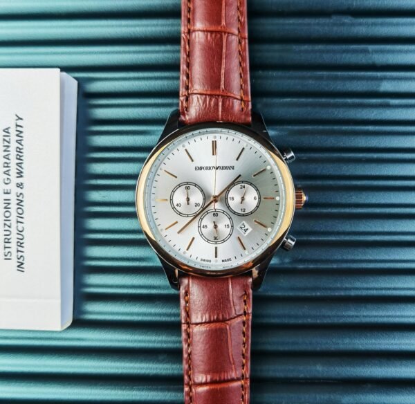 Armani ARMANI Dazzling Three Eyes Collection Six Hands Running Seconds Belt Men's Watch - Image 7