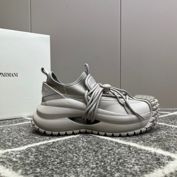 new men's low-top drawstring lace-up thick bottom sneakers - Image 5