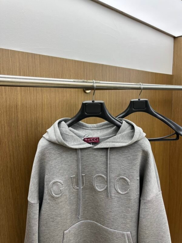 GUCCI/2024 new drawstring hooded hooded pullover casual sweater men and women with the same models - Image 3