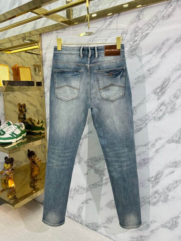 Armani Armani Early spring new classic jeans pockets original color stretch jeans - Image 3