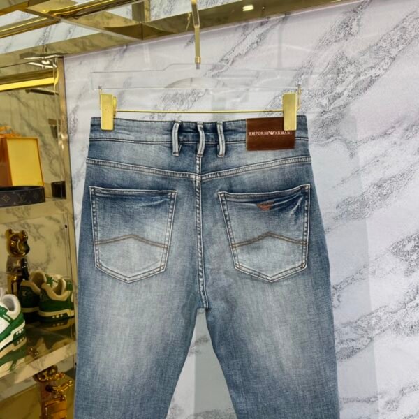 Armani Armani Early spring new classic jeans pockets original color stretch jeans - Image 2