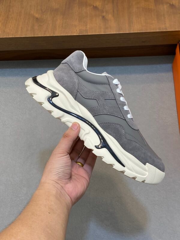 Hermes Hugo Thick Sole Sneakers Casual Men's Shoes/Grey - Image 5