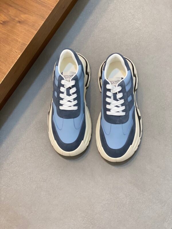 Hermes Hugo Thick Sole Sneakers Casual Men's Shoes/Blue - Image 2