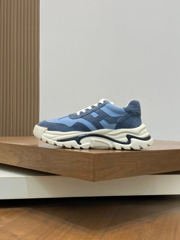 Hermes Hugo Thick Sole Sneakers Casual Men's Shoes/Blue - Image 3