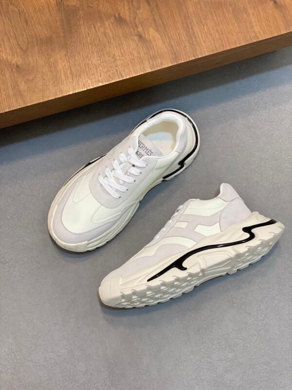 Hermes Hugo Thick Sole Sneakers Casual Men's Shoes/White