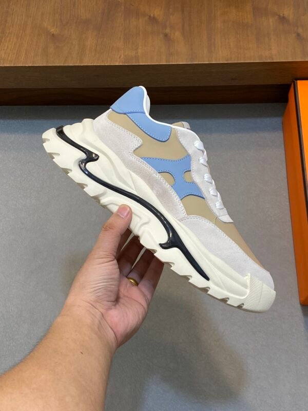 Hermes Hugo Thick Sole Sneakers Casual Men's Shoes/Blue - Image 5
