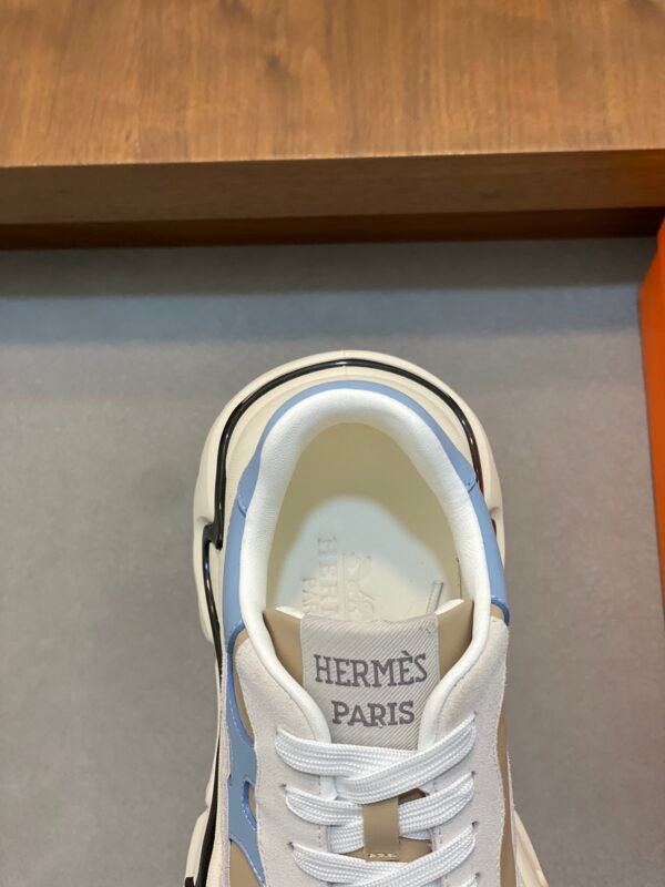 Hermes Hugo Thick Sole Sneakers Casual Men's Shoes/Blue - Image 8