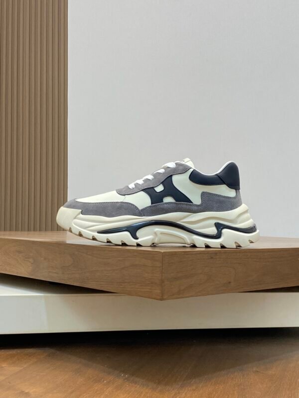 Hermes Hugo Thick Sole Sneakers Casual Men's Shoes/Grey - Image 3