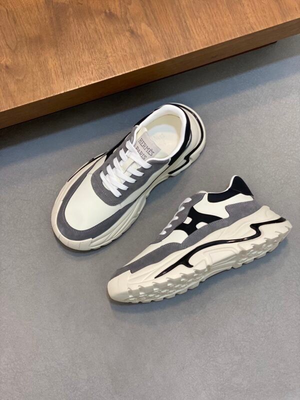 Hermes Hugo Thick Sole Sneakers Casual Men's Shoes/Grey