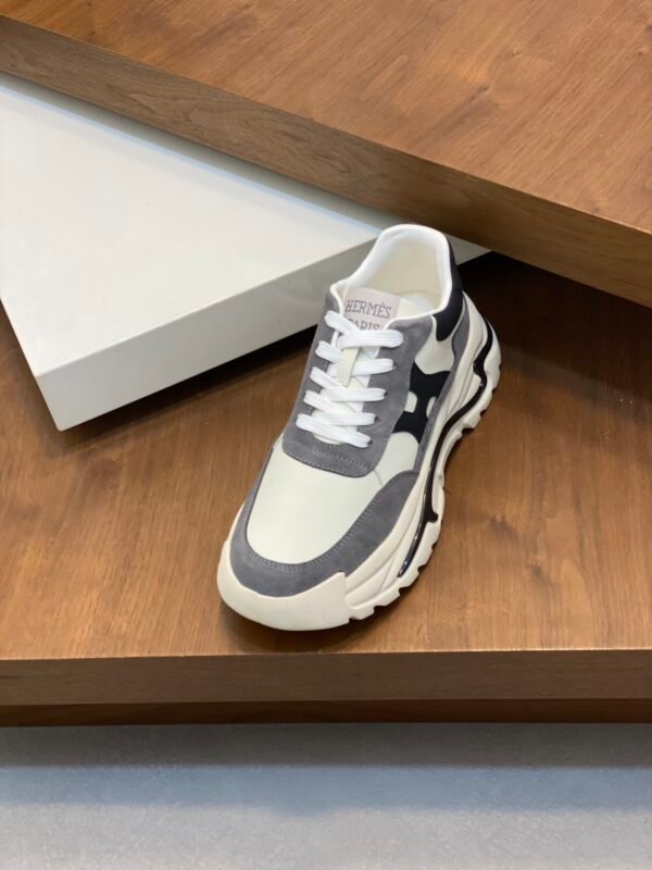 Hermes Hugo Thick Sole Sneakers Casual Men's Shoes/Grey - Image 7