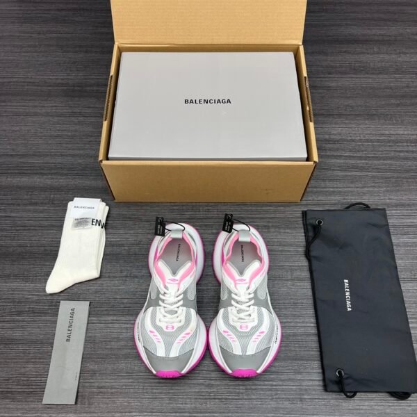 Balenciaga XIII White Rose Red Aged Lightweight Breathable Running Shoes