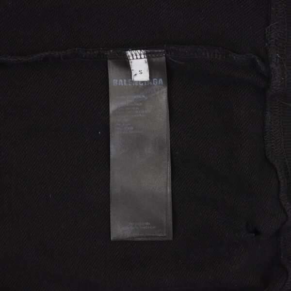 Balenciaga/Balenciaga 24Fw Tokyo Tower Direct Spray Printed Destroyed Washed Aged Hooded Sweatshirt - Image 8