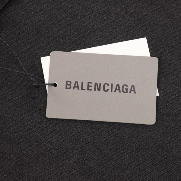 Balenciaga/Balenciaga Blurred Letter Printed Alphabet Aged Destroyed Hooded Sweatshirt - Image 9