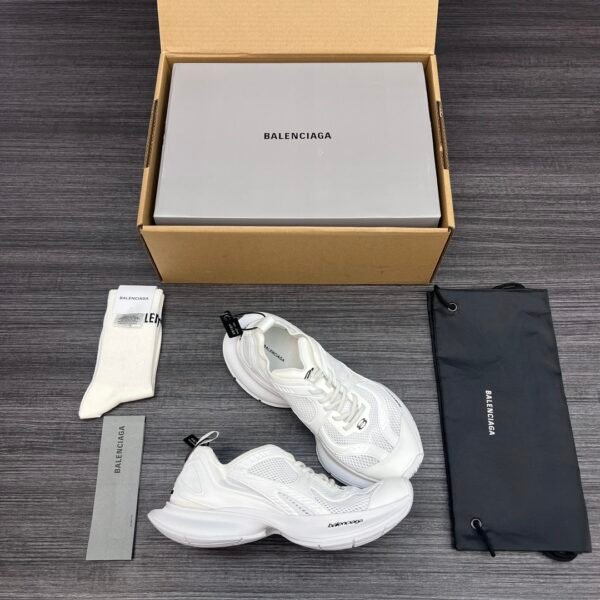Balenciaga XIII White Aged Lightweight Breathable Running Shoes. - Image 5