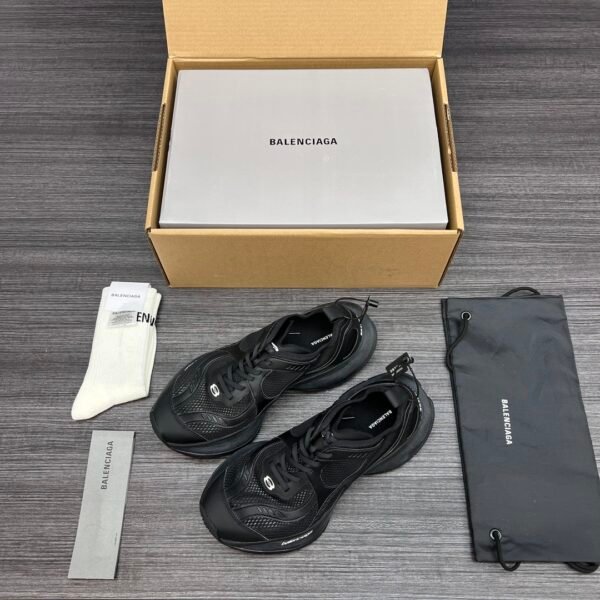 Balenciaga XIII Black Aged Lightweight Breathable Running Shoes. - Image 2