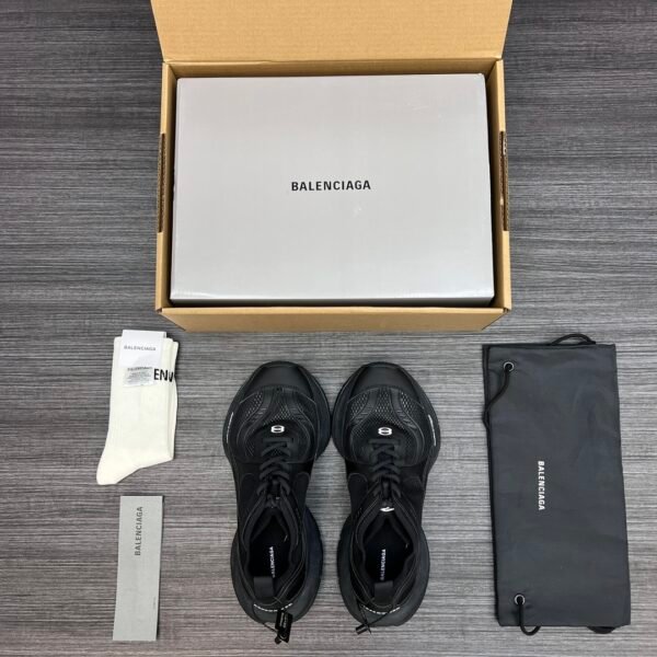 Balenciaga XIII Black Aged Lightweight Breathable Running Shoes. - Image 6