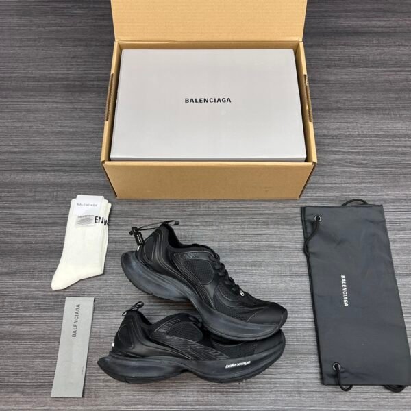 Balenciaga XIII Black Aged Lightweight Breathable Running Shoes. - Image 7