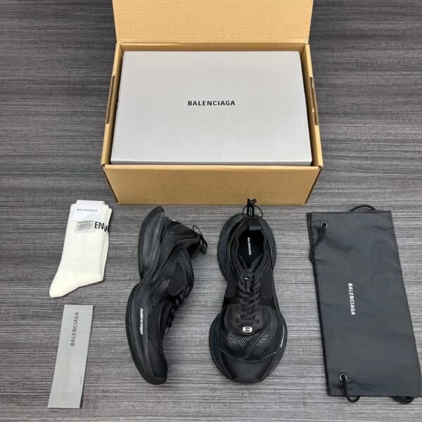 Balenciaga XIII Black Aged Lightweight Breathable Running Shoes. - Image 8