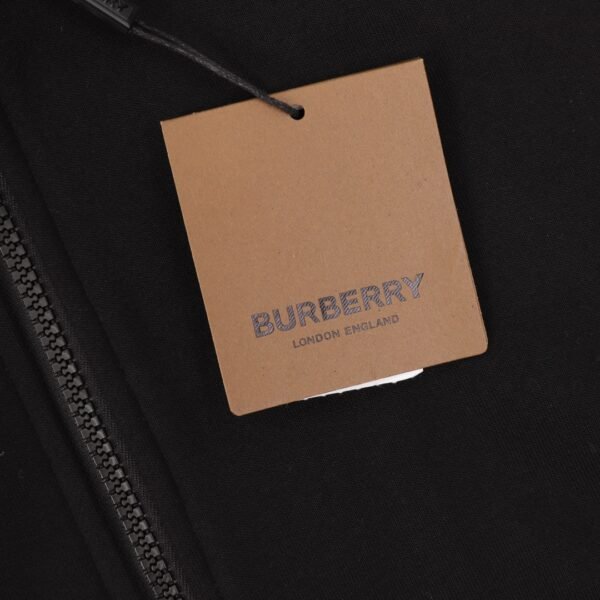 BURBERRY Burberry BBR 24FW Letter Embroidered Plaid Zipper Hooded Sweatshirt Jacket - Image 6
