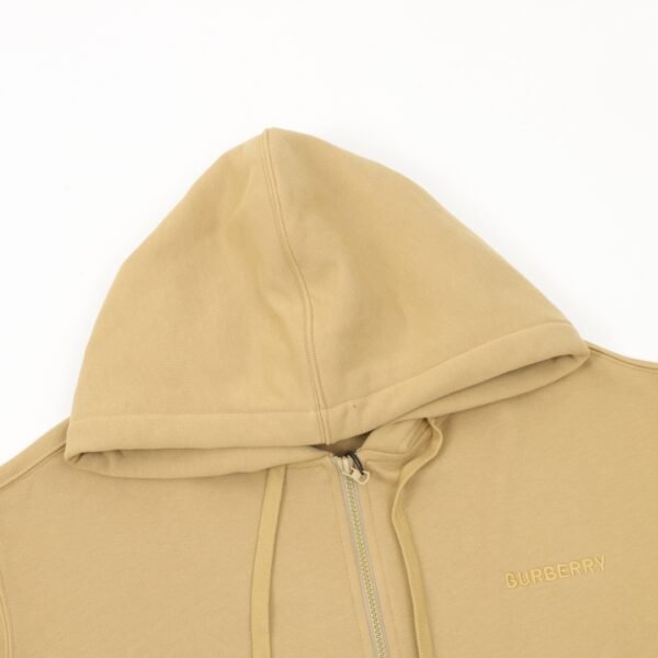 BURBERRY Burberry BBR 24FW Letter Embroidered Plaid Zipper Hooded Sweatshirt Jacket - Image 5