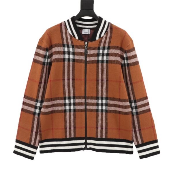 Burberry/Burberry 23Fw Check Zipper Sweater Cardigan - Image 2