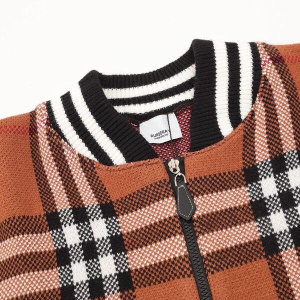 Burberry/Burberry 23Fw Check Zipper Sweater Cardigan - Image 4