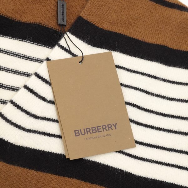 Burberry/Burberry 23Fw Embroidered Letter Stripe Knit Cardigan - Image 4