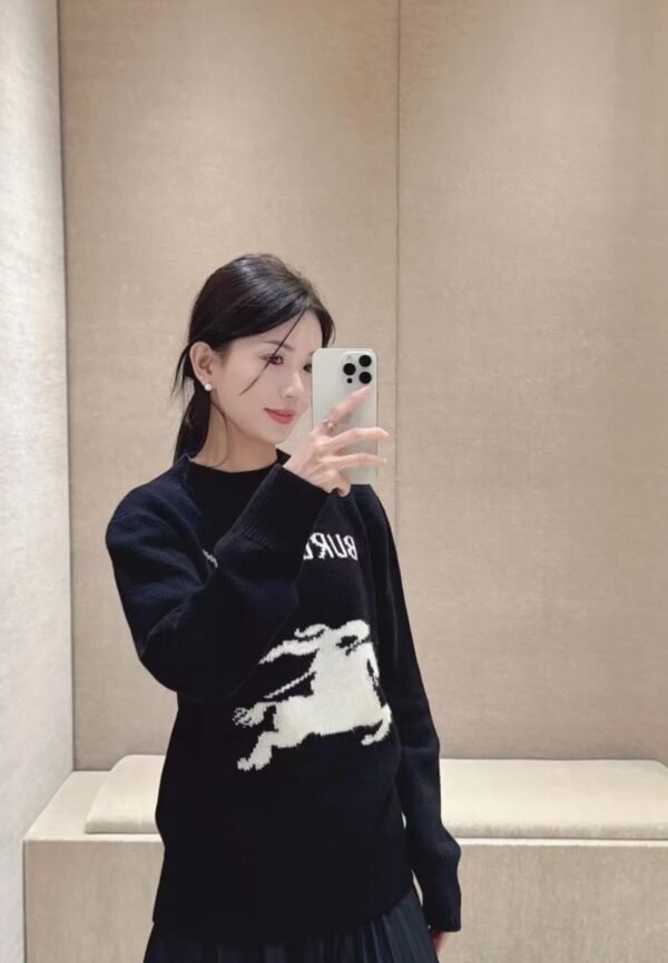 Burberry Burberry BBR Monogram War Horse Jacquard Crew Neck Long Sleeve Knit Sweater - Image 15