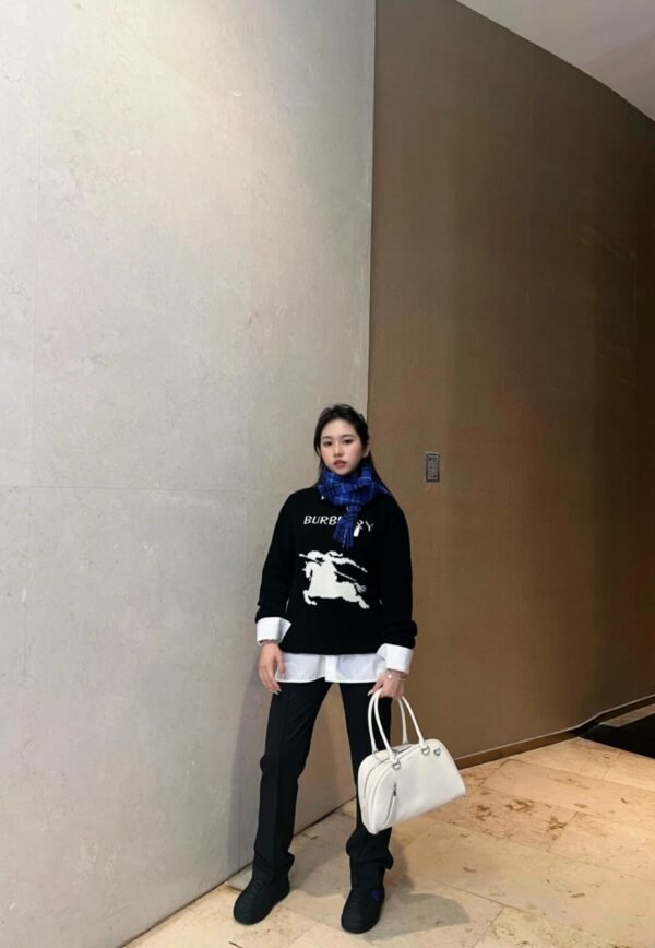 Burberry Burberry BBR Monogram War Horse Jacquard Crew Neck Long Sleeve Knit Sweater - Image 8
