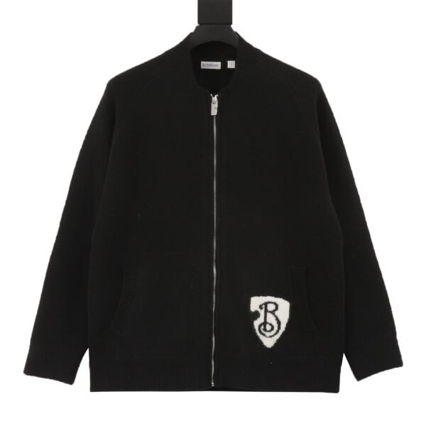 Burberry Burberry BBR 2024FW Hem B Letter Shield Zip Sweater Jacket - Image 5