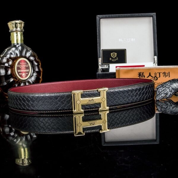Hermes” counter sale men's inner buckle boutique belt - Image 6