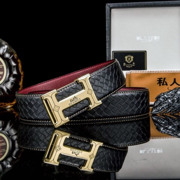 Hermes” counter sale men's inner buckle boutique belt - Image 2