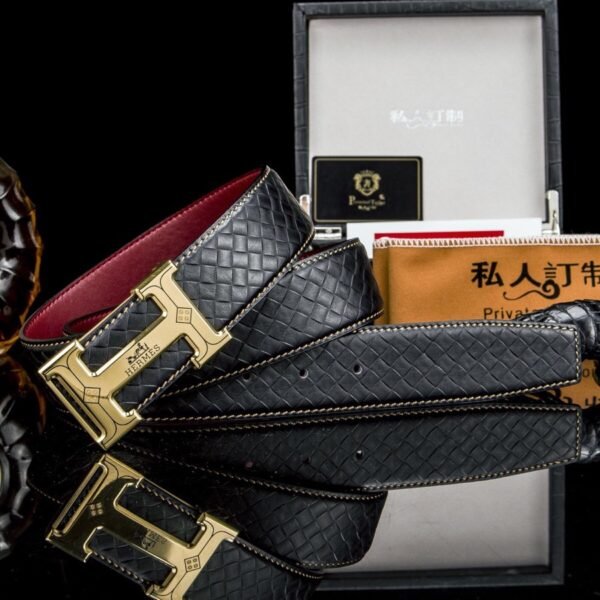 Hermes” counter sale men's inner buckle boutique belt - Image 3