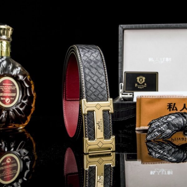 Hermes” counter sale men's inner buckle boutique belt - Image 10