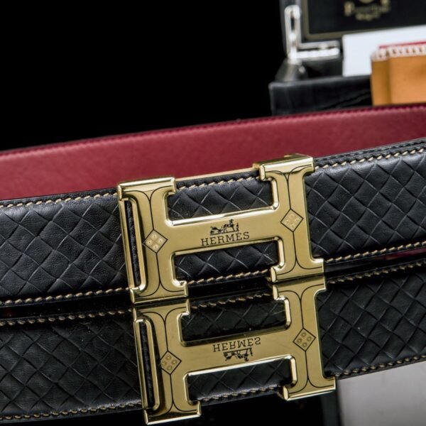 Hermes” counter sale men's inner buckle boutique belt - Image 5