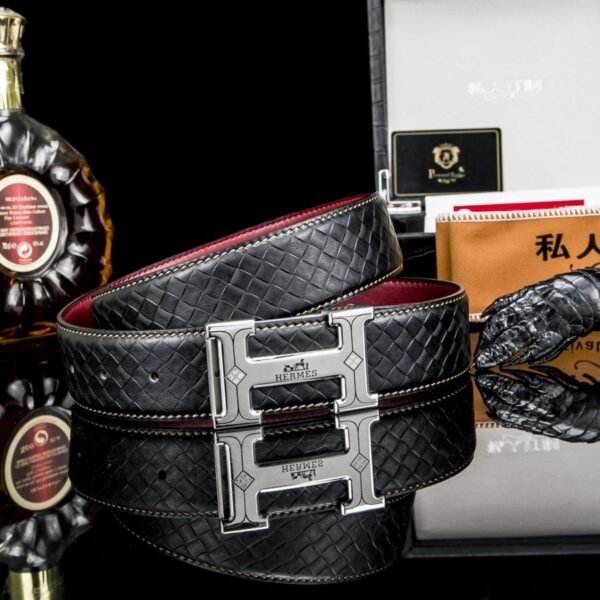 Hermes” counter sale men's inner buckle boutique belt - Image 7