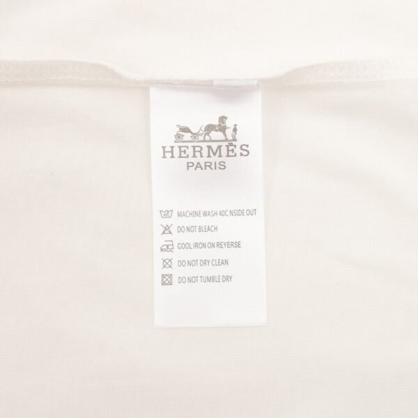 Hermes Hermes Small Label Embroidered Short Sleeve T-Shirt - Image 5