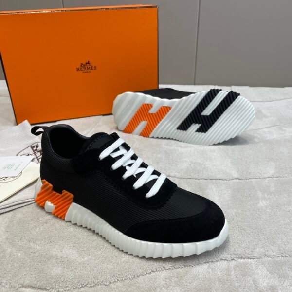 Hermes hermes Bouncing sneakers knit and suede goatskin sneakers. - Image 6