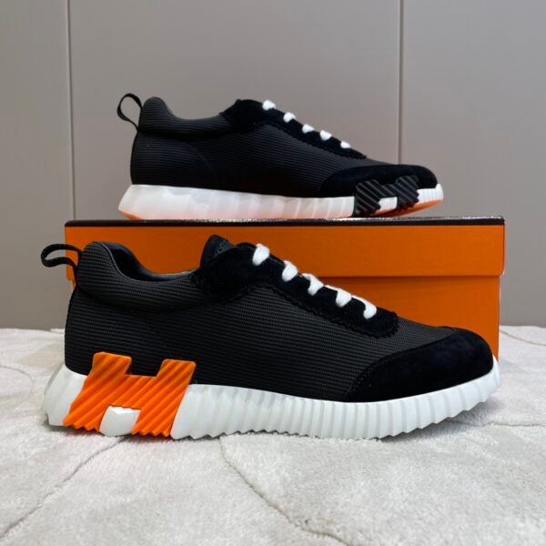 Hermes hermes Bouncing sneakers knit and suede goatskin sneakers. - Image 8