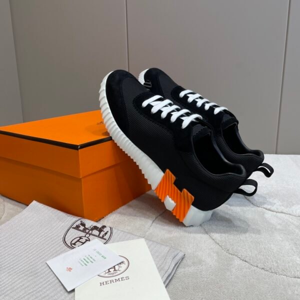 Hermes hermes Bouncing sneakers knit and suede goatskin sneakers. - Image 10