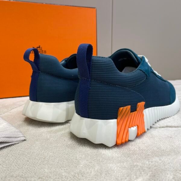 Hermes hermes Bouncing sneakers knit and suede goatskin sneakers. - Image 9