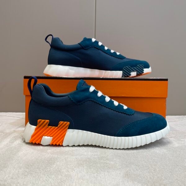 Hermes hermes Bouncing sneakers knit and suede goatskin sneakers.