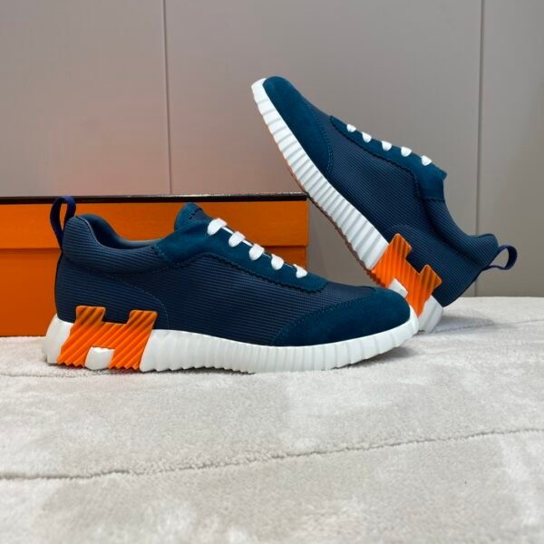 Hermes hermes Bouncing sneakers knit and suede goatskin sneakers. - Image 8