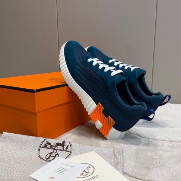 Hermes hermes Bouncing sneakers knit and suede goatskin sneakers. - Image 10