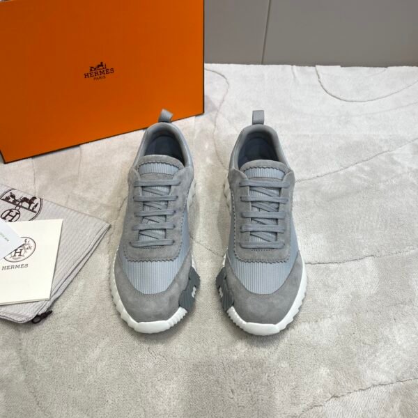 Hermes hermes Bouncing sneakers knit and suede goatskin sneakers. - Image 10