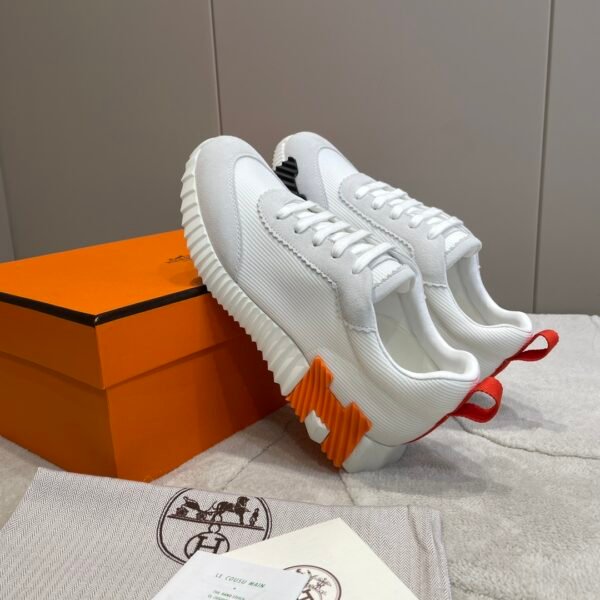 Hermes hermes Bouncing sneakers knit and suede goatskin sneakers. - Image 7