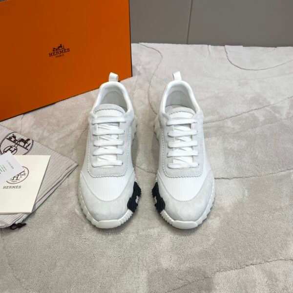 Hermes hermes Bouncing sneakers knit and suede goatskin sneakers. - Image 2