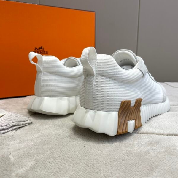 Hermes hermes Bouncing sneakers knit and suede goatskin sneakers. - Image 5