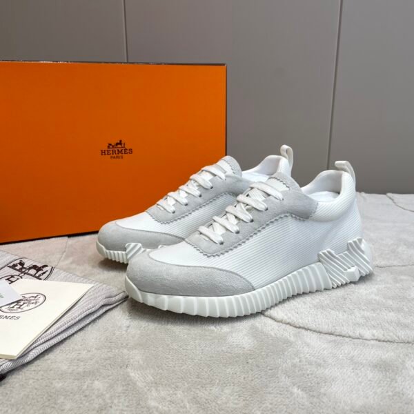 Hermes hermes Bouncing sneakers knit and suede goatskin sneakers. - Image 10